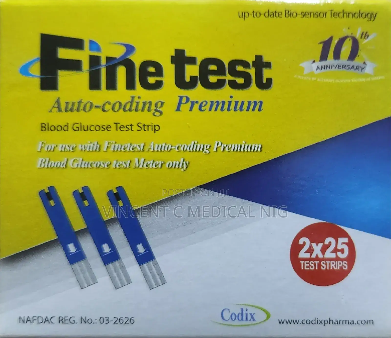 Fine Test Autocoding Blood Glucose Test Strips *50 Strips