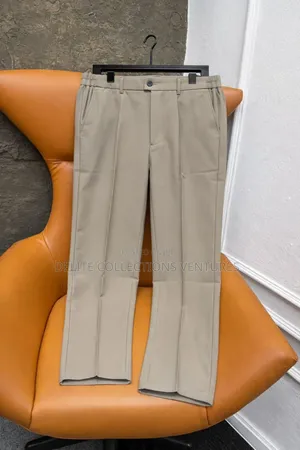 *Classic Pleated Tailored Straight-Cut Pants Trousers*