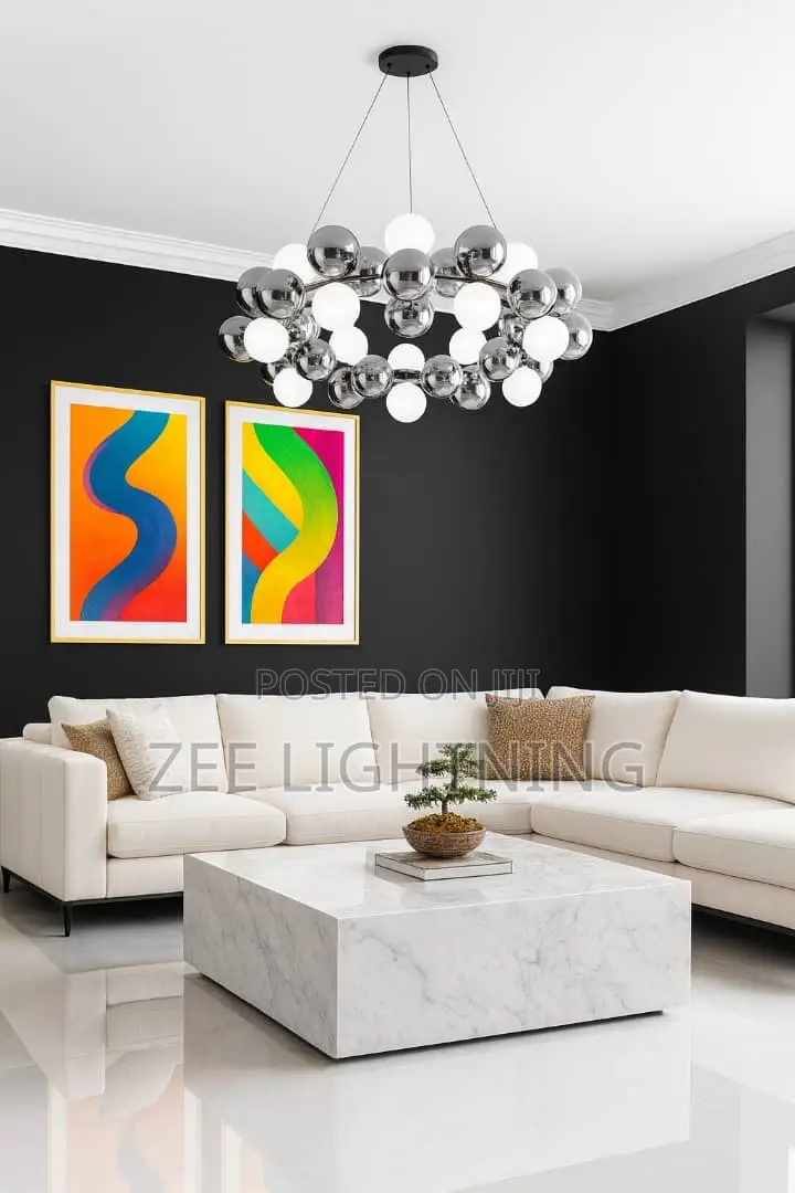 Modern Round Led Ball Glass Chandelier
