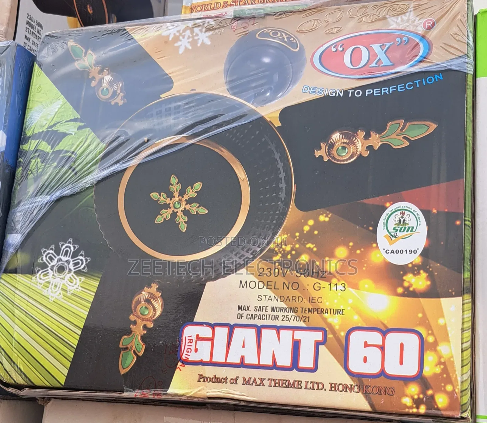 Ox Giant 60" Ceiling Fan.