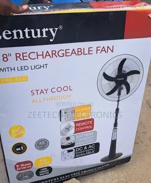 Century 18" Rechargeable Standing Fan