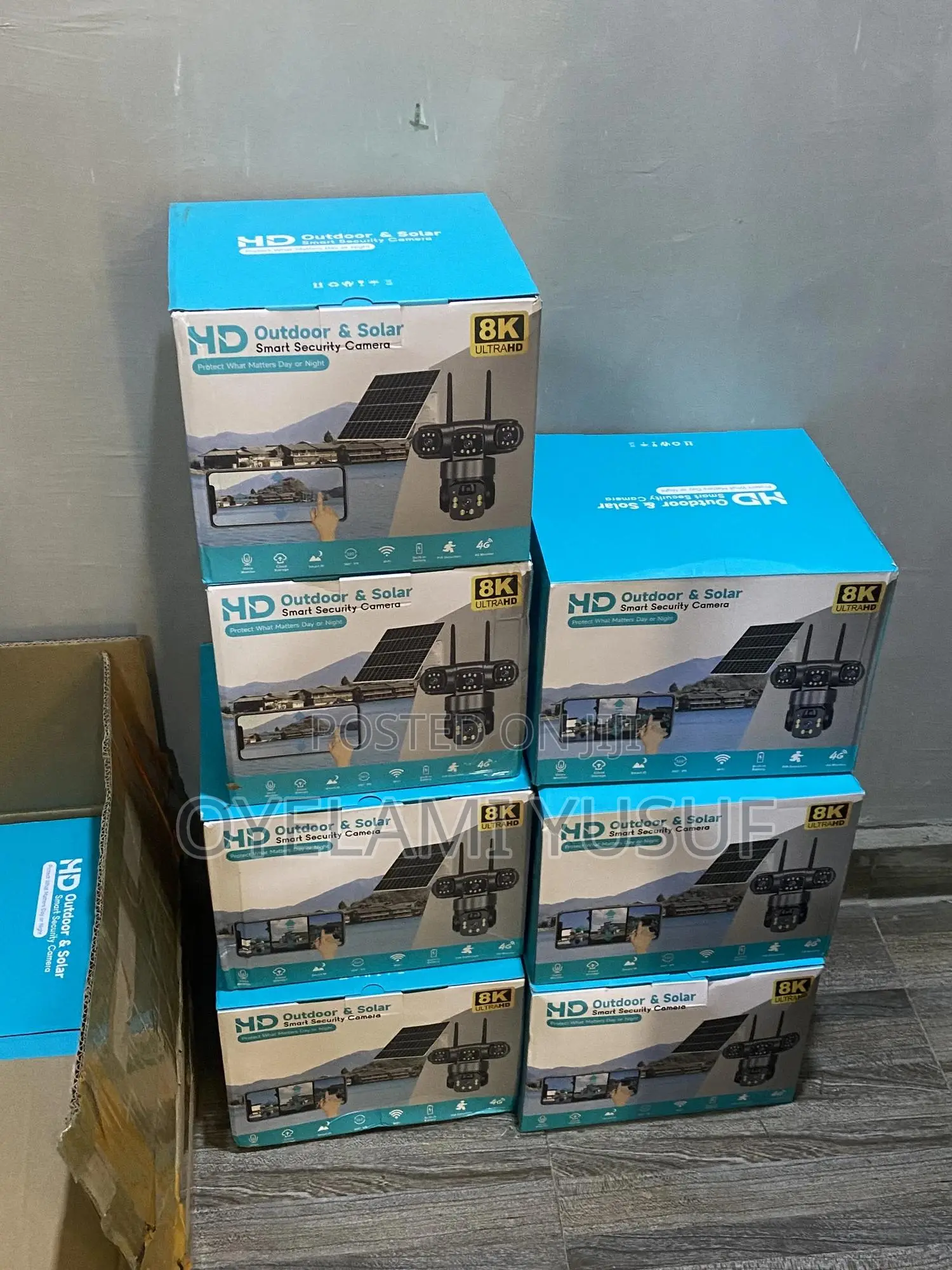 V380pro 3lens Solar CCTV Camera( 4g , Wifi )