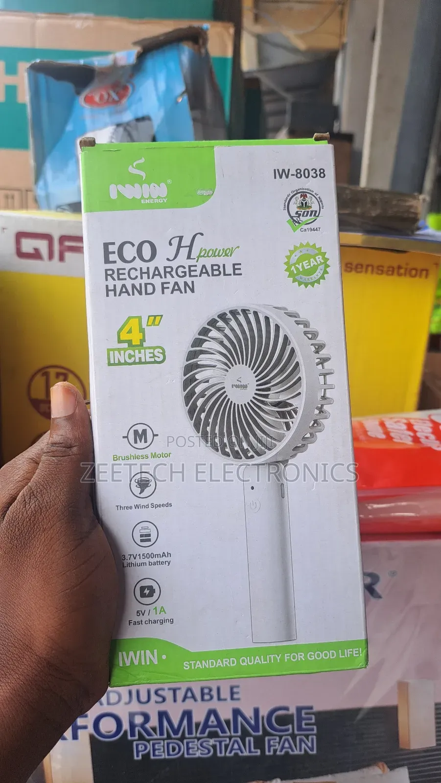 Iwin Rechargeable Hand Fan
