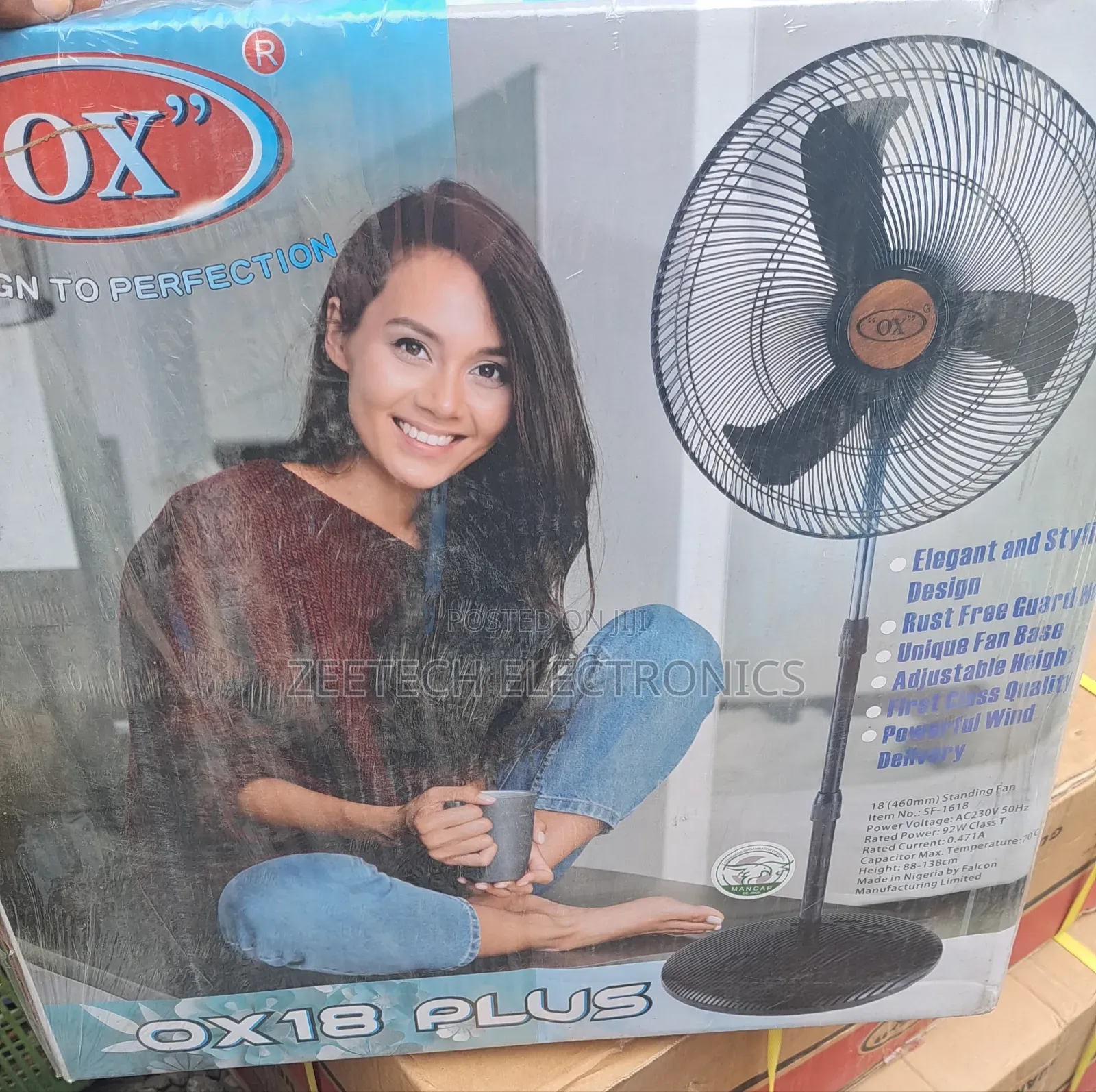 Ox Plus 18" Standing Fan