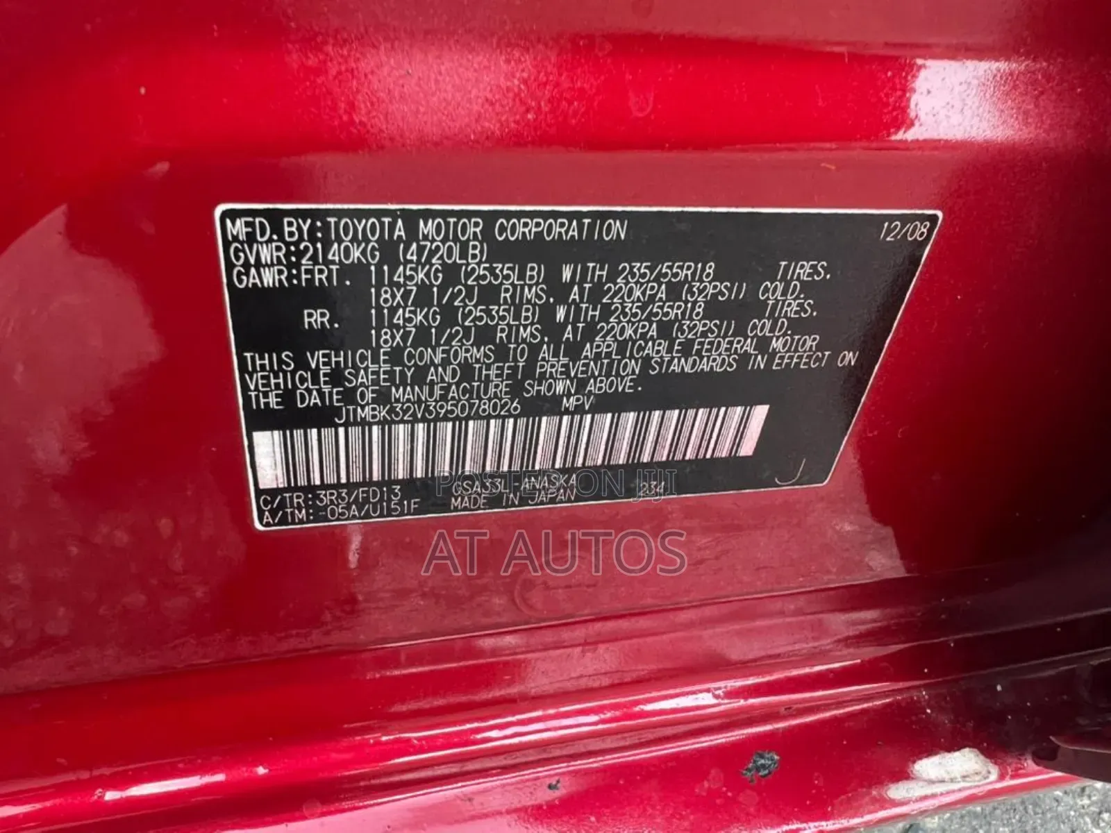 Toyota RAV4 2010 Red