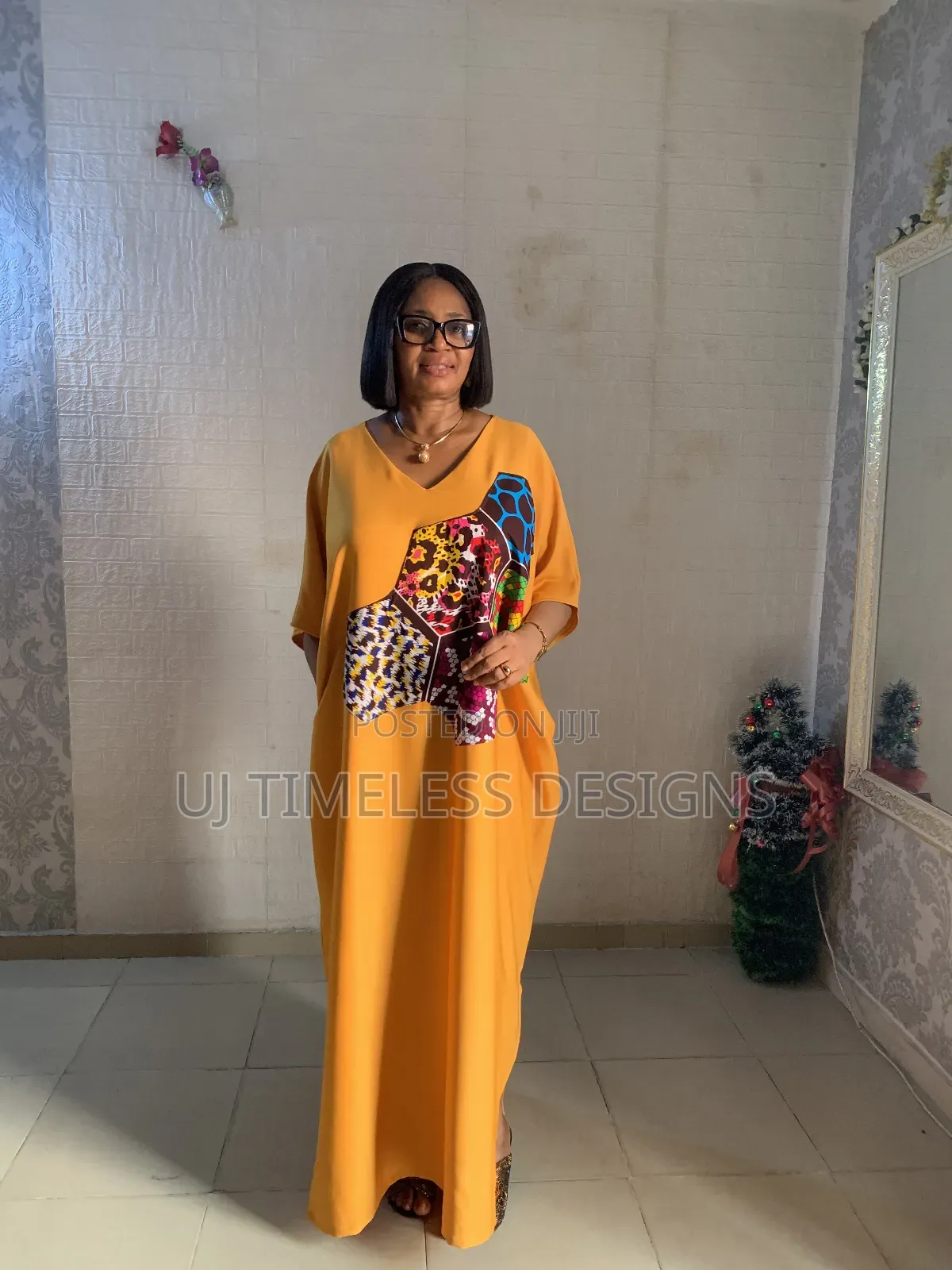 Colorful Long Patched Gown