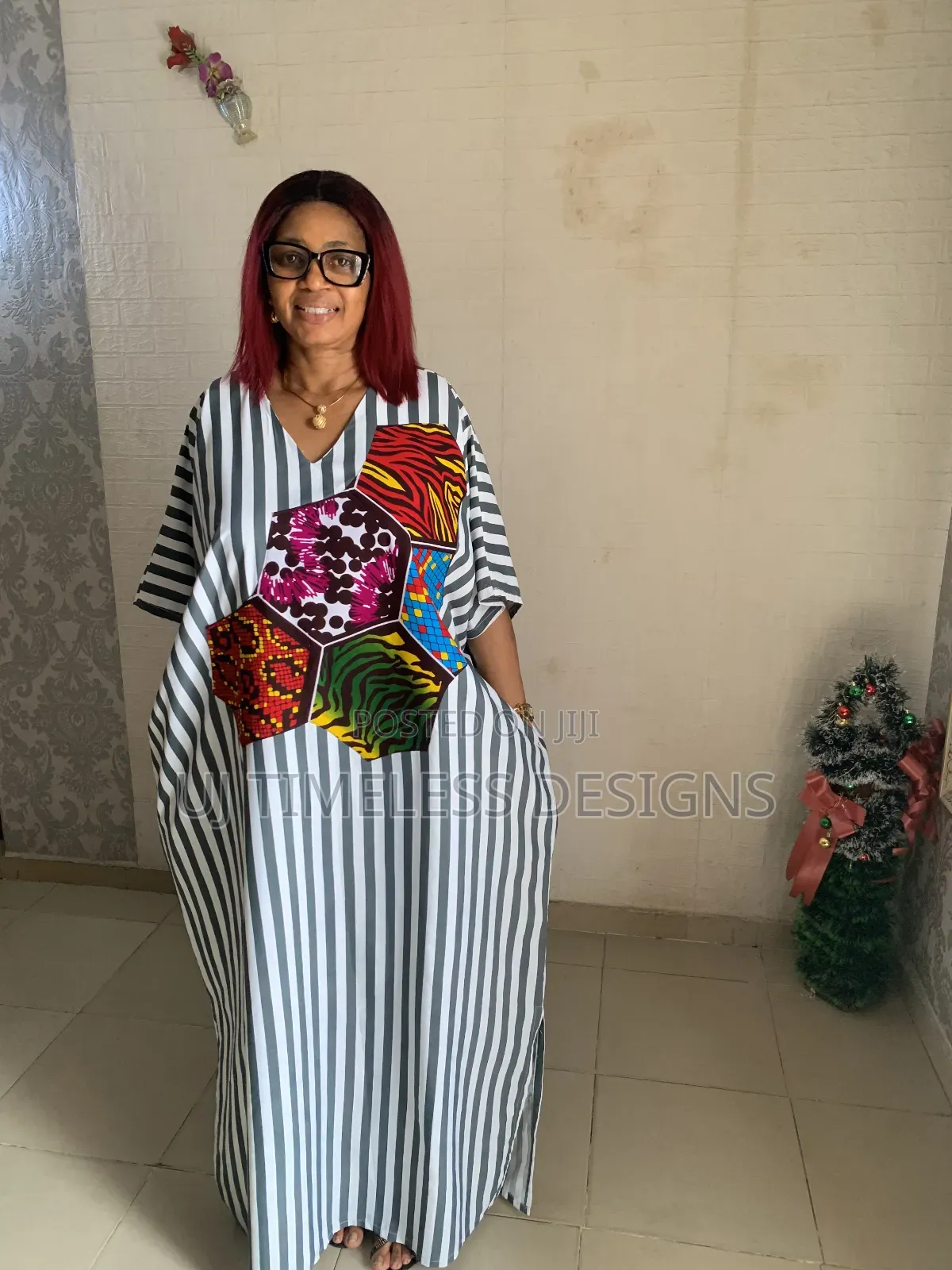 Colorful Long Patched Gown
