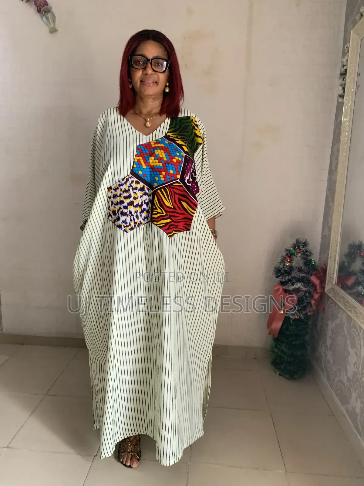 Colorful Long Patched Gown