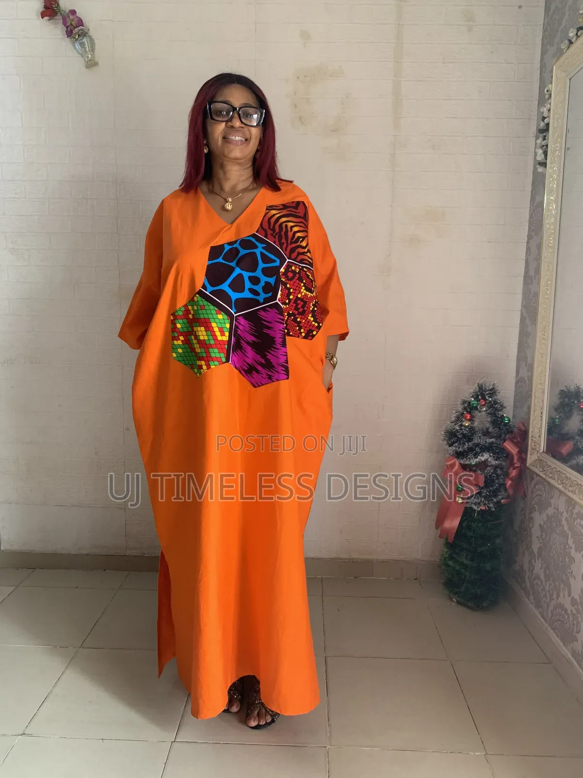 Colorful Long Patched Gown