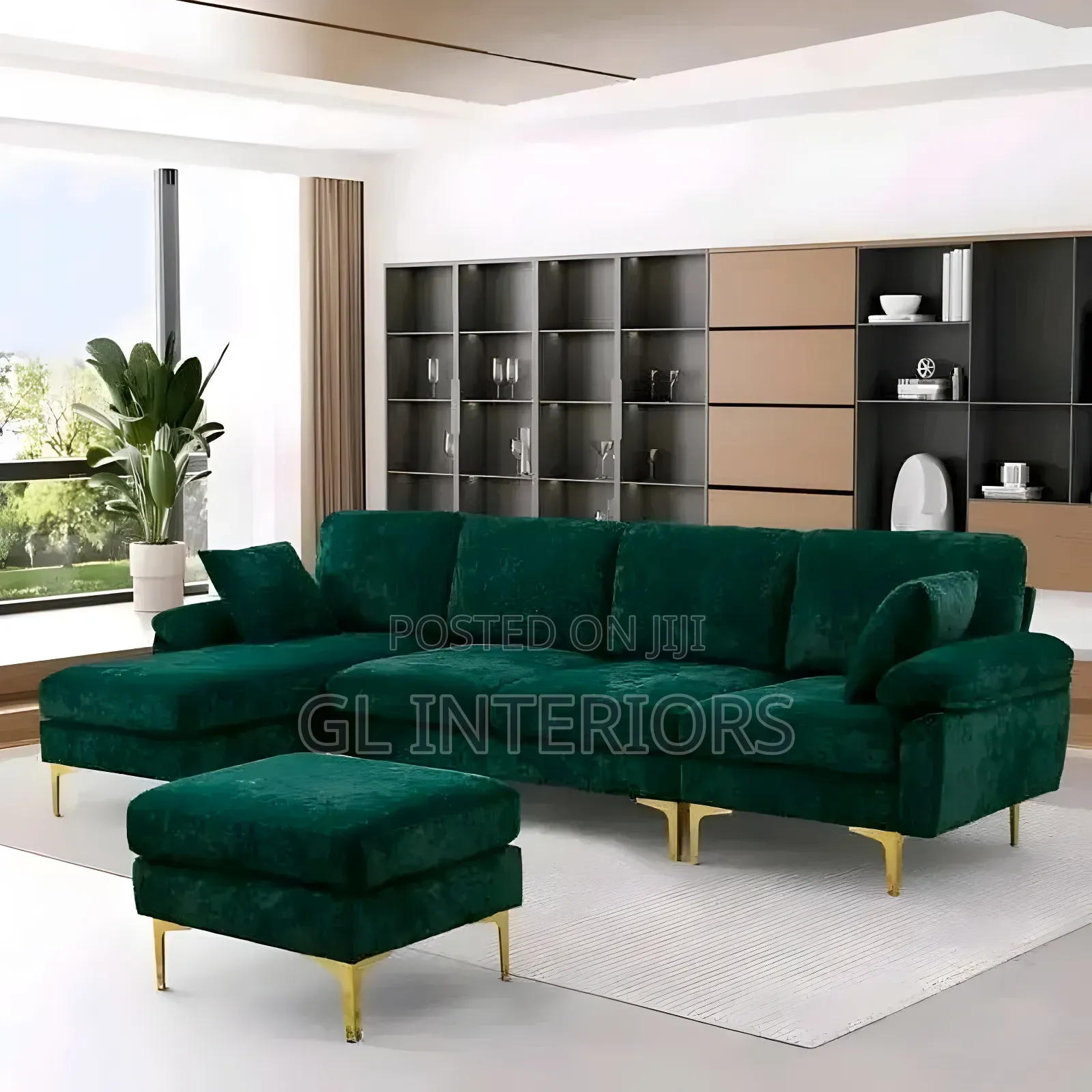 L Shaped Sofa With Ottoman Stool