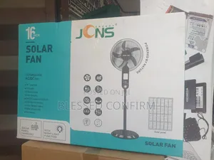 16" Solar Rechargeable Standing Fan JCNS