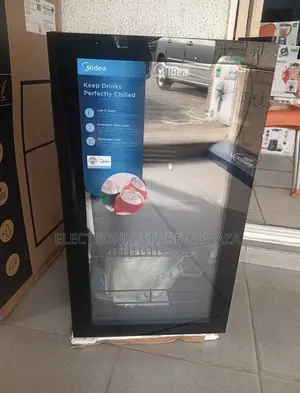 Midea Beverage Cooler Bedside Fridge - Frameless Glass Door