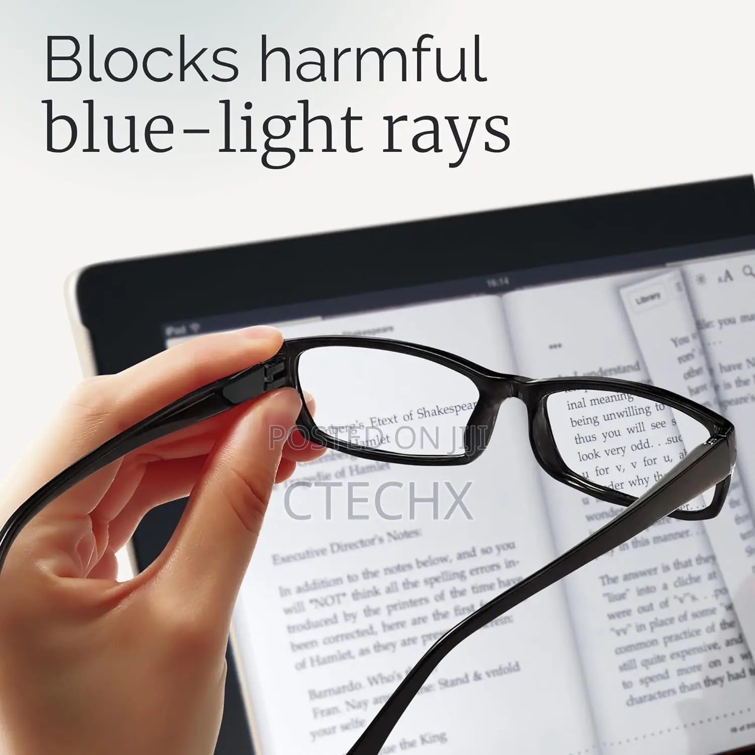 6 Pack Reading Glasses Spring Hinge Eyeglasses Blue Light Blocking 3.0