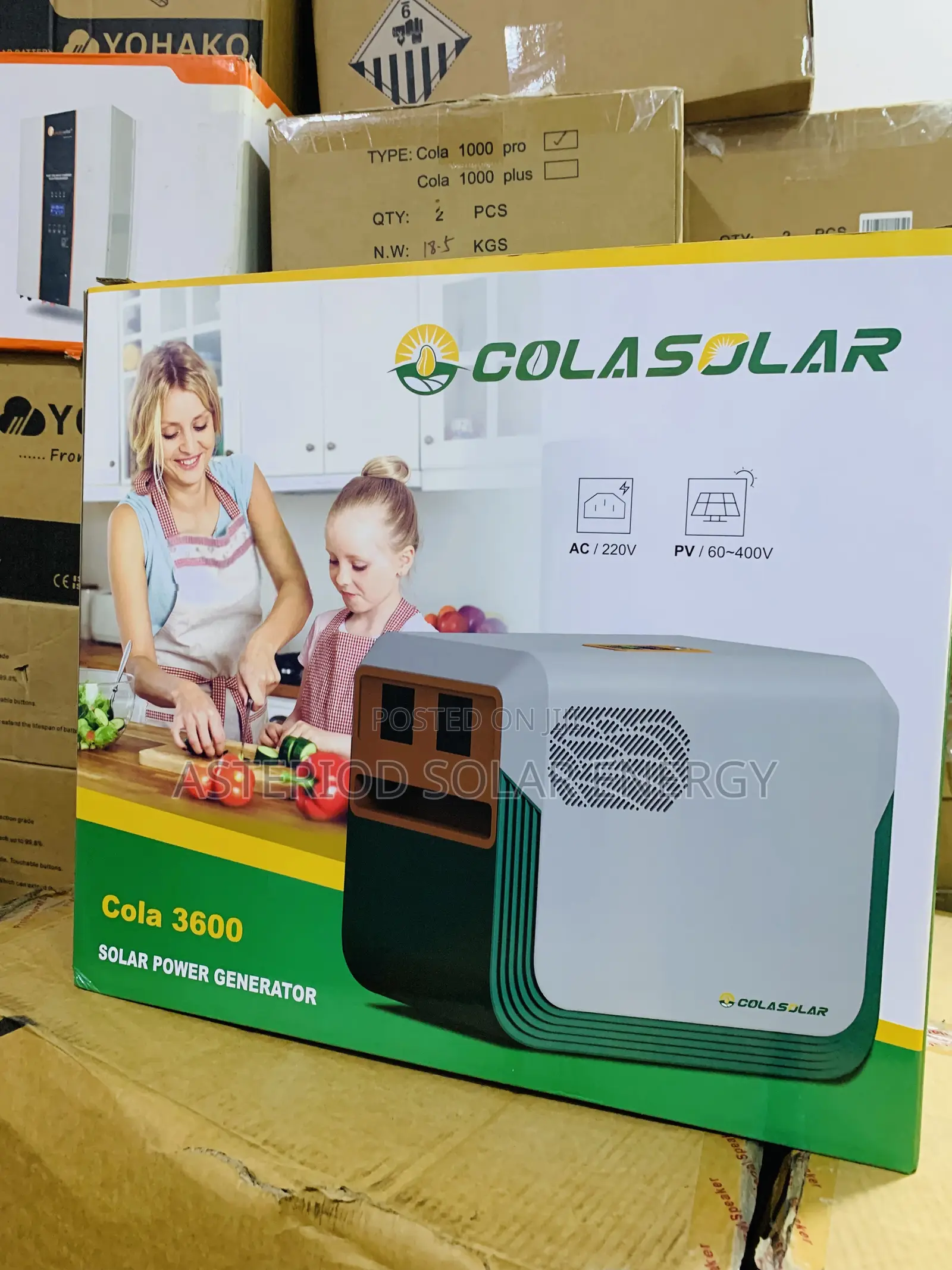 3.6kwh 48volts Cola Solar Power Generator