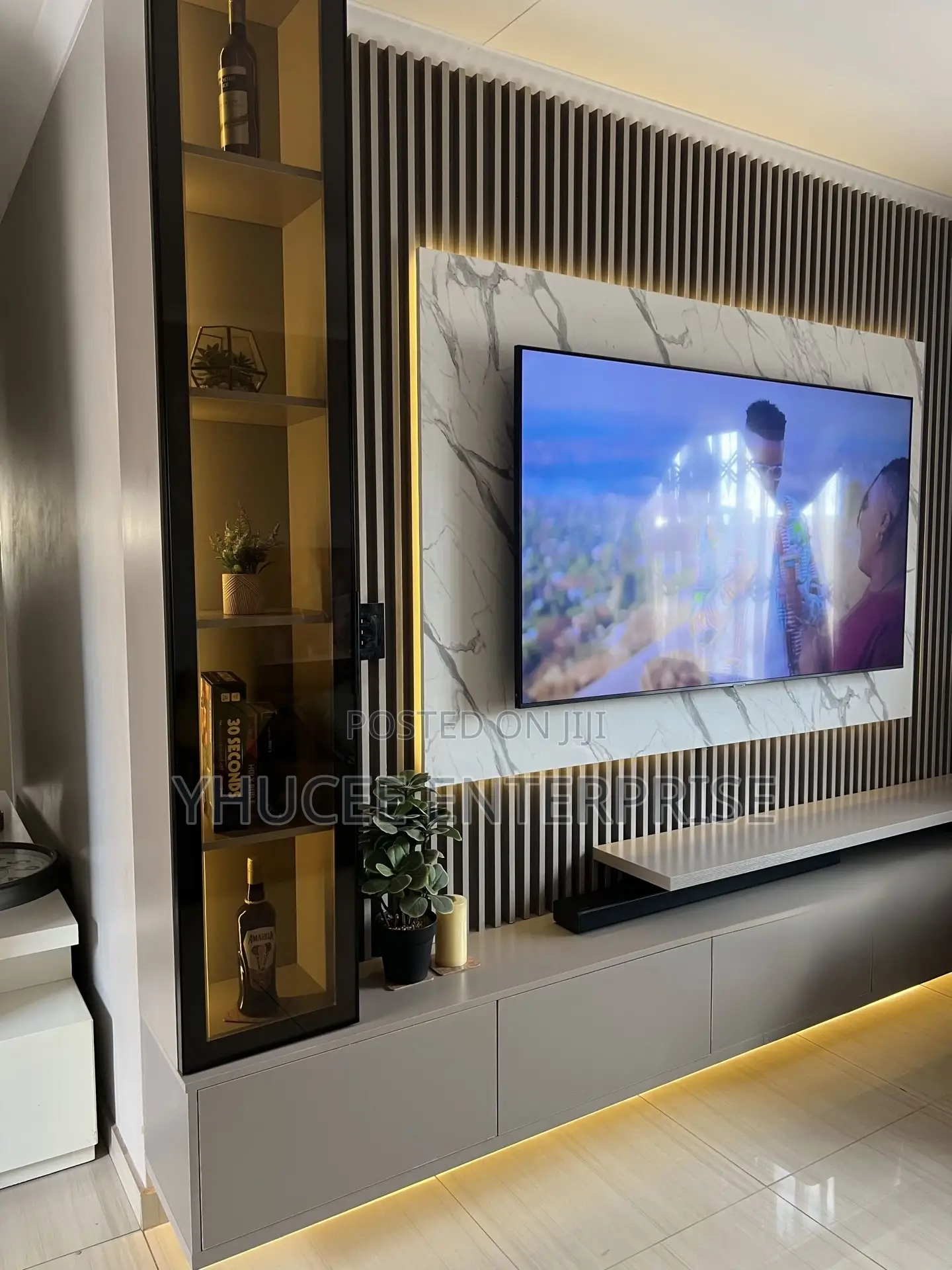 Polished Tv Console Unit