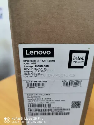 New Laptop Lenovo Ideapad 3 4GB Intel Core I3 SSD 256GB