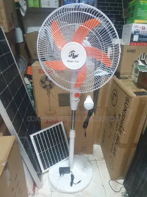 Ac / Dc Solar Rechargeable Standing Fan With Dc Bulb and Panel