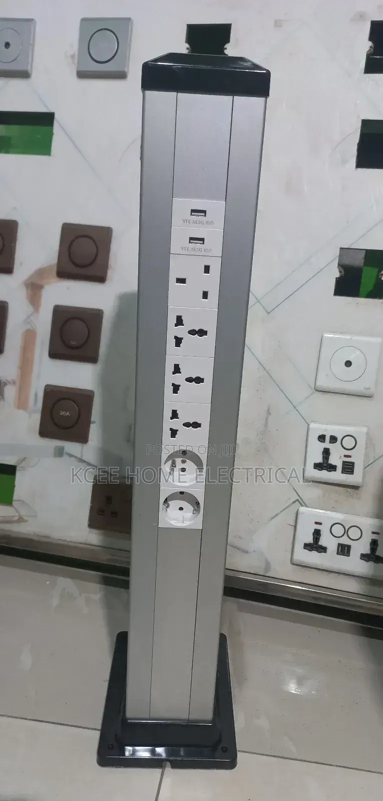 Power Pole Socket With Usb Charging – European French Plug