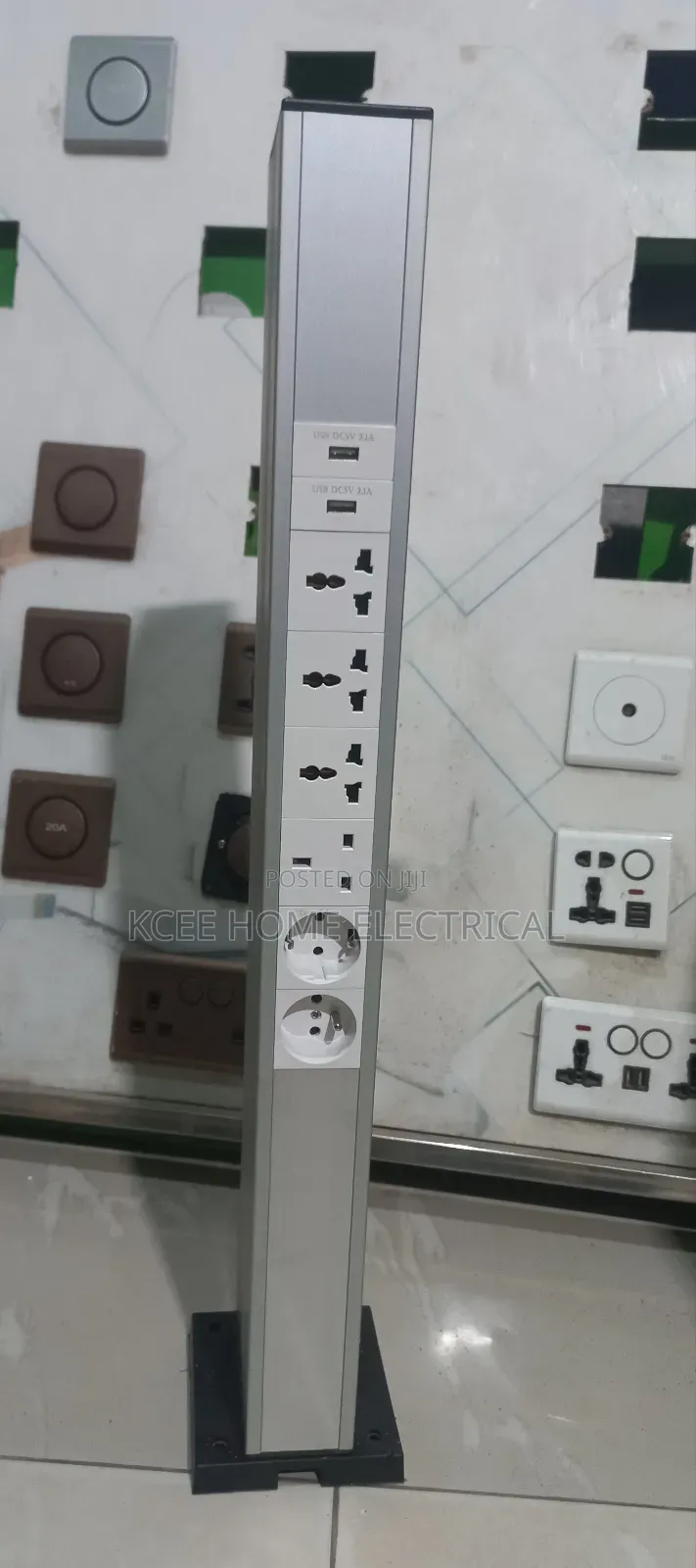 Power Pole Socket With Usb Charging – European French Plug