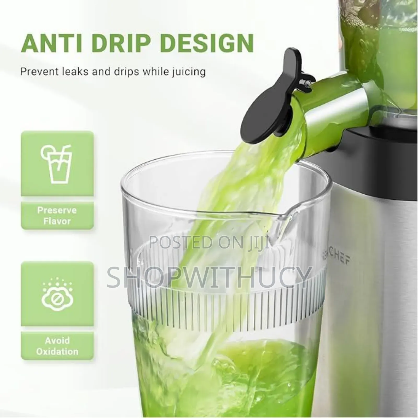 Amzchef Cold Press Masticating Juicer