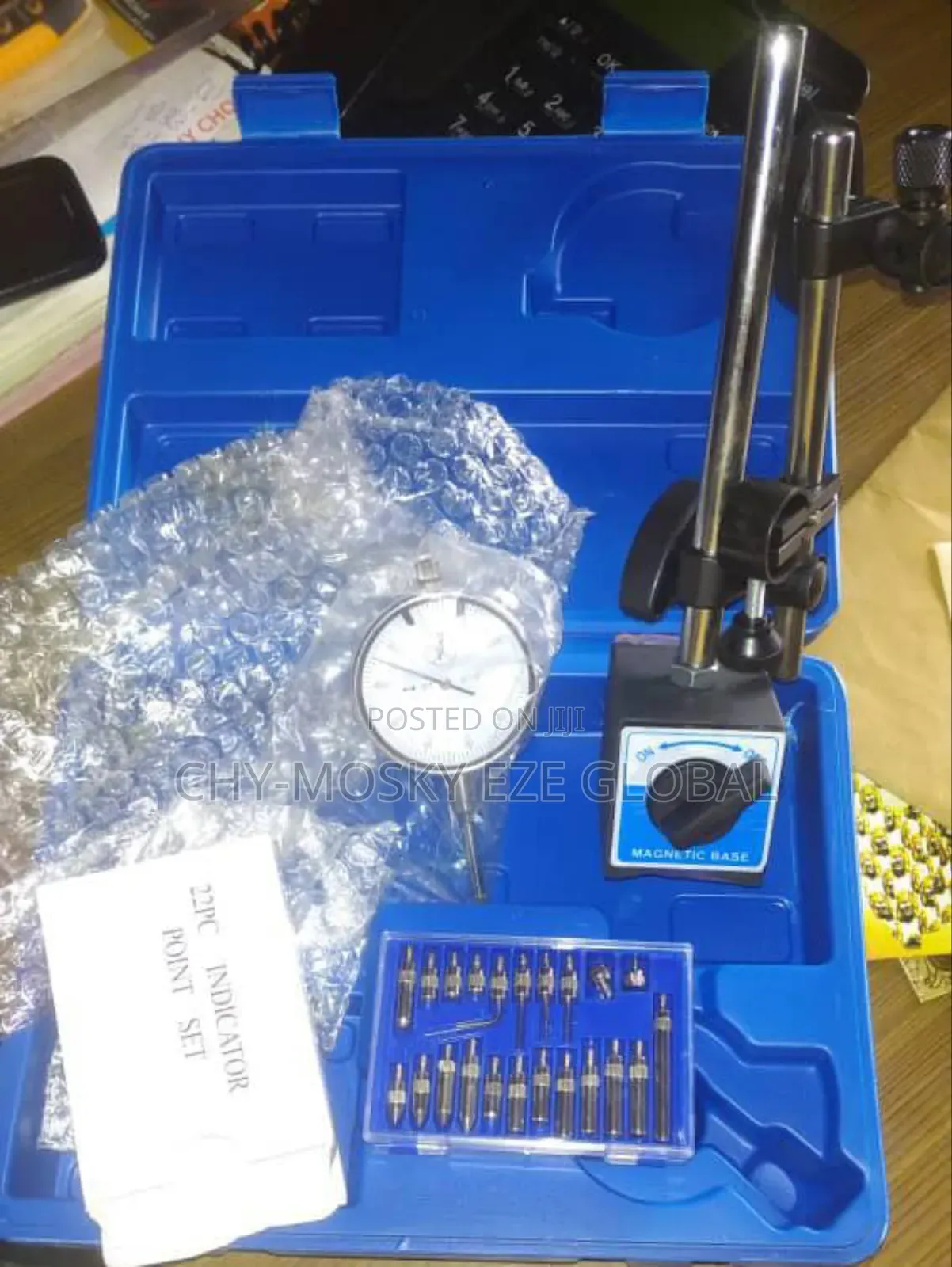 Dial Indicator With Magnetic Base Stand Set