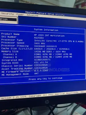 Desktop Computer HP Z220 16GB Intel Core i7 SSD 256GB