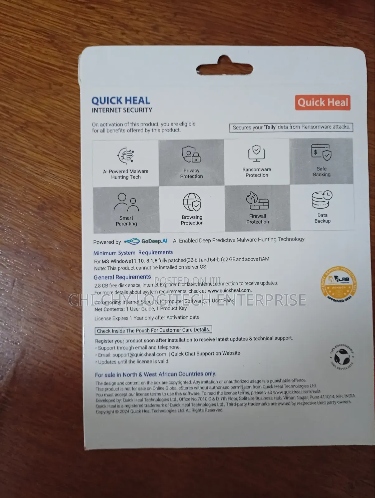 Quick Heal Internet Security 1 Pc – 1 Year License Protection
