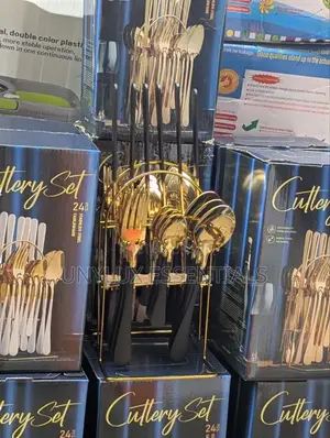 Black Cutlery Spoon Set