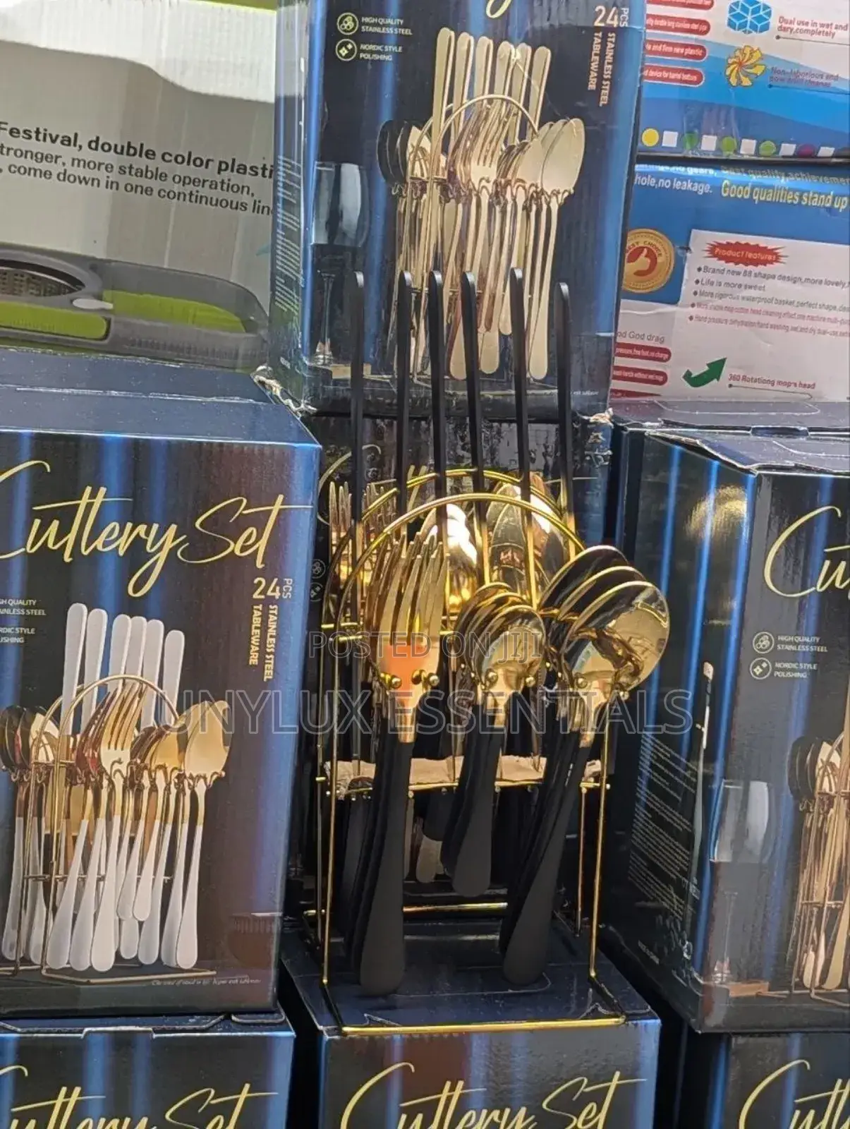 Black Cutlery Spoon Set