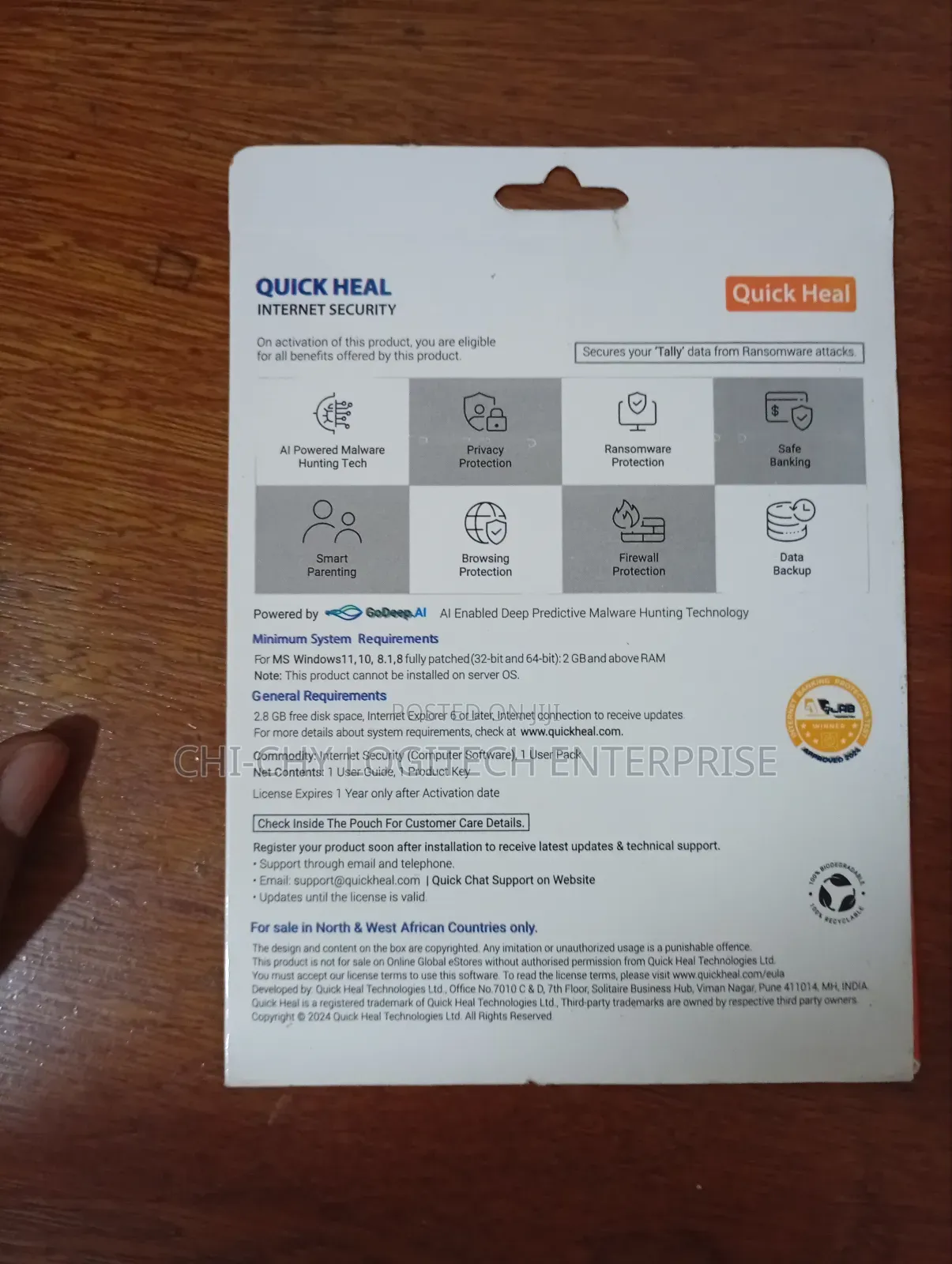 Quick Heal Internet Security – 3 Devices, 1-Year License