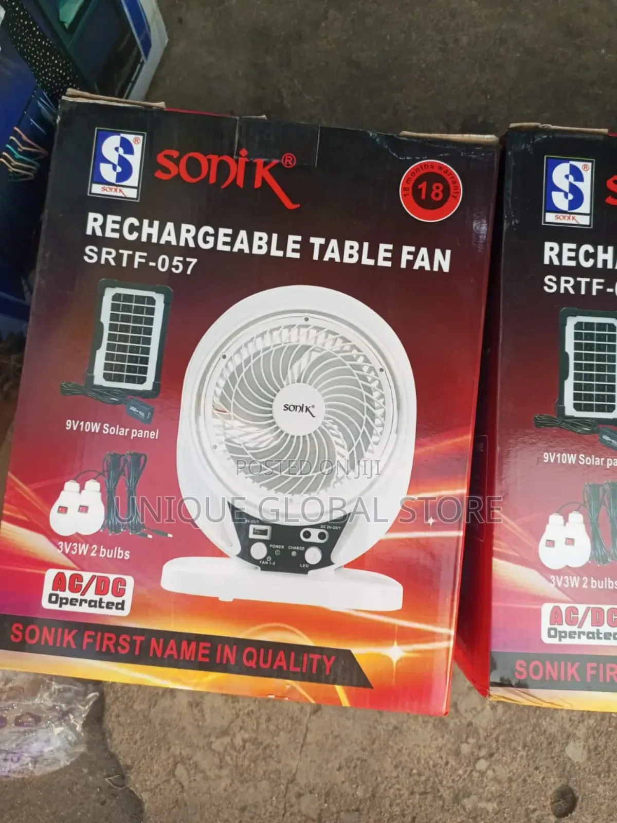 Sonik Japan Rechargeable Table Fan