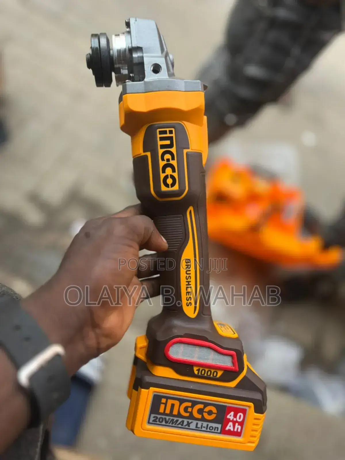 Ingco Cagli271532 Cordless Angle Grinder – 20v Brushless