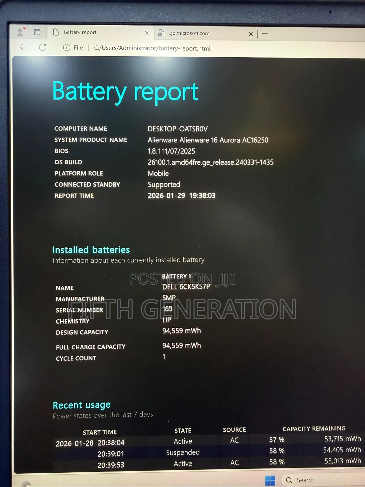 Laptop Alienware 16 Aurora 32GB Intel Core Ultra 7 SSD 1T