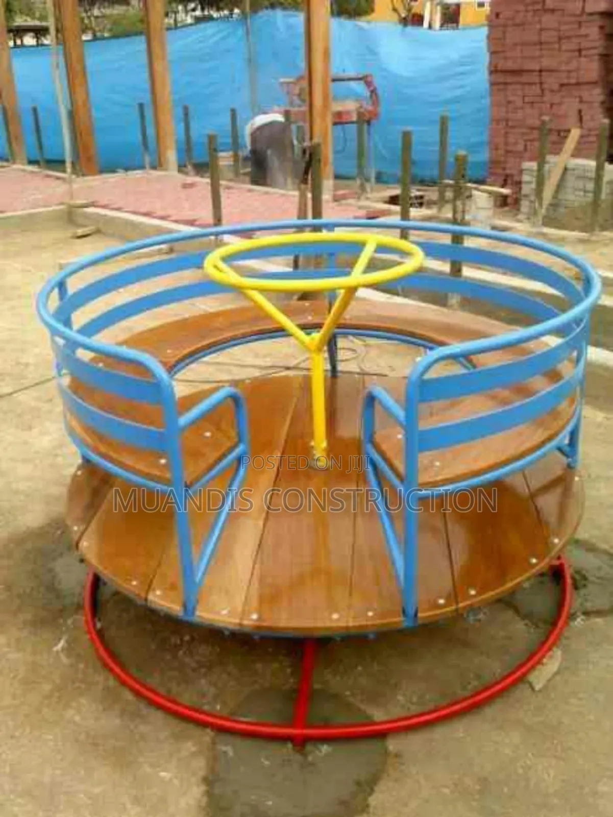 Wooden Based Merry Go Round Playground