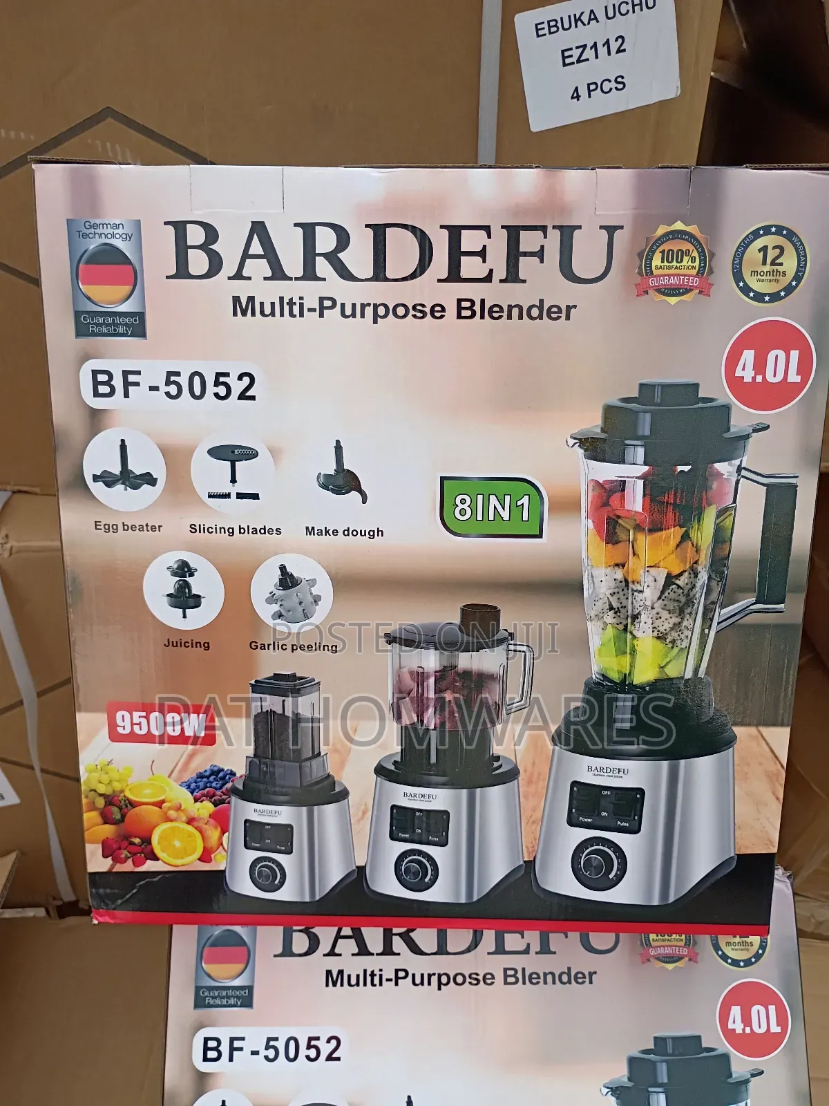 Bardefu Commercial Blender 8 in 1