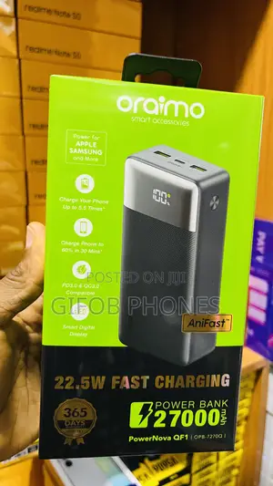 Oraimo 27000mah 22.5w Fast Charging Powerbank