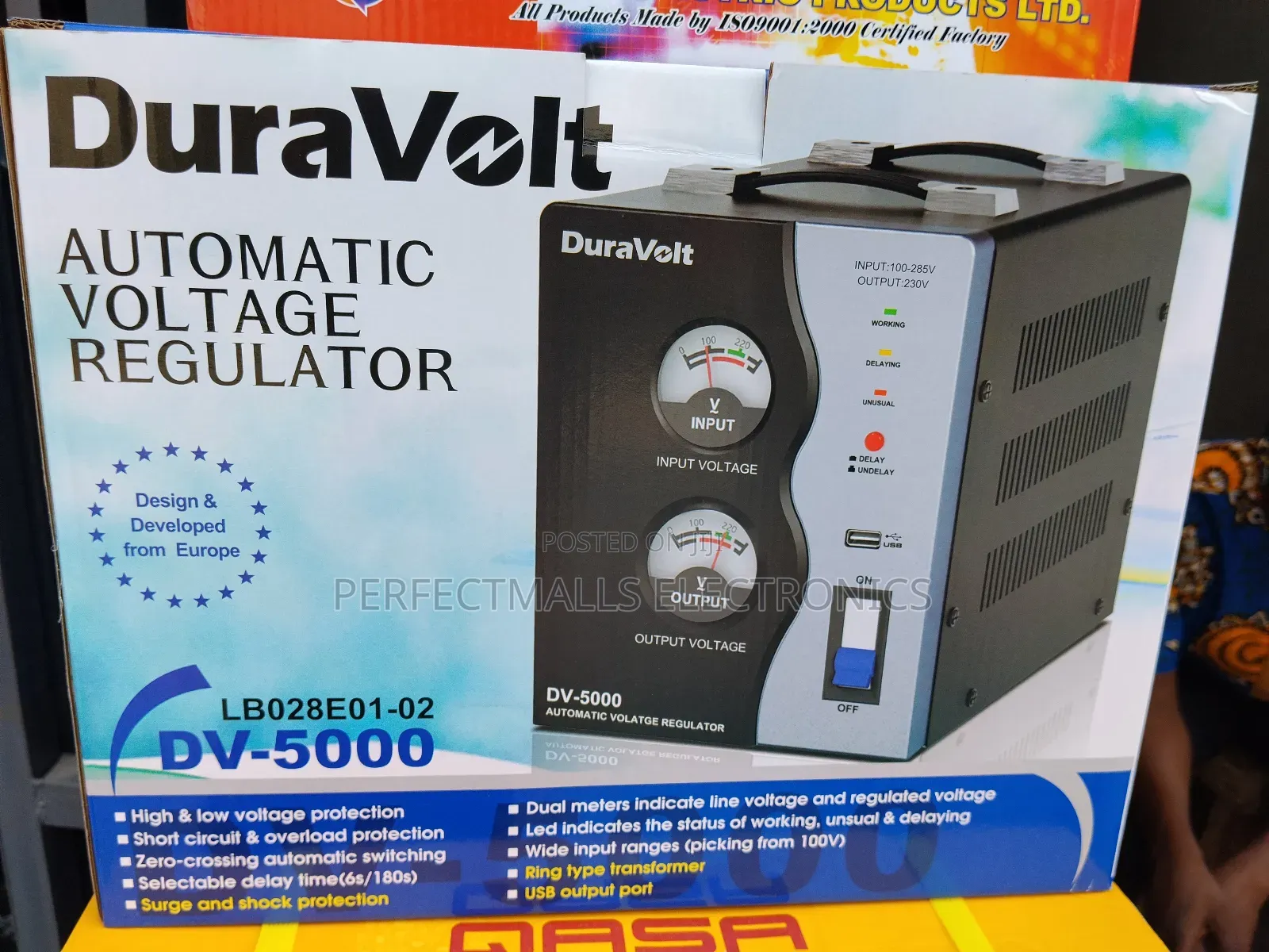 Duravolt 5000w Powerful Voltage Regulator Stabilizer Dv-5000