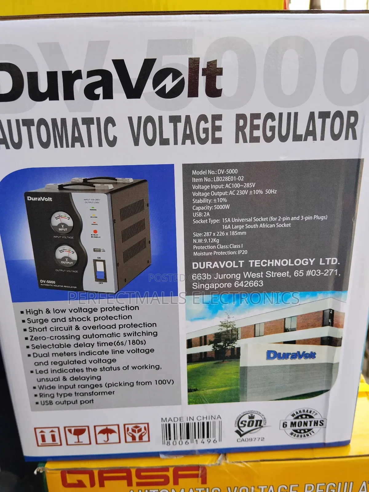 Duravolt 5000w Powerful Voltage Regulator Stabilizer Dv-5000