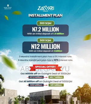 C of O Land for Sale at Mowe-Ofada (Zamari Hills Estate)