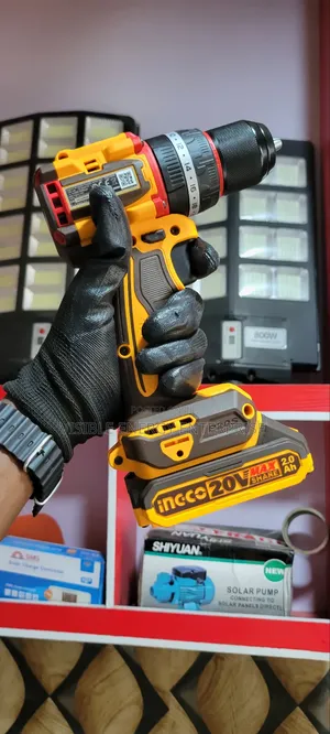 Ingco 20v 66nm Compact Brushless Cordless Impact Drill Kit