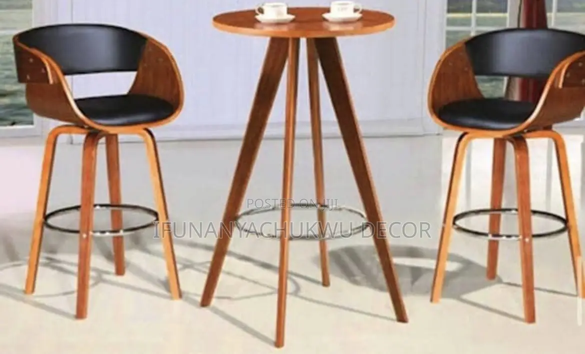 Wooden Barstools and Table