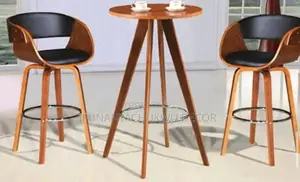 Wooden Barstools and Table