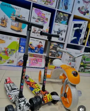 Scooter  
Tricycle 
Trampolin