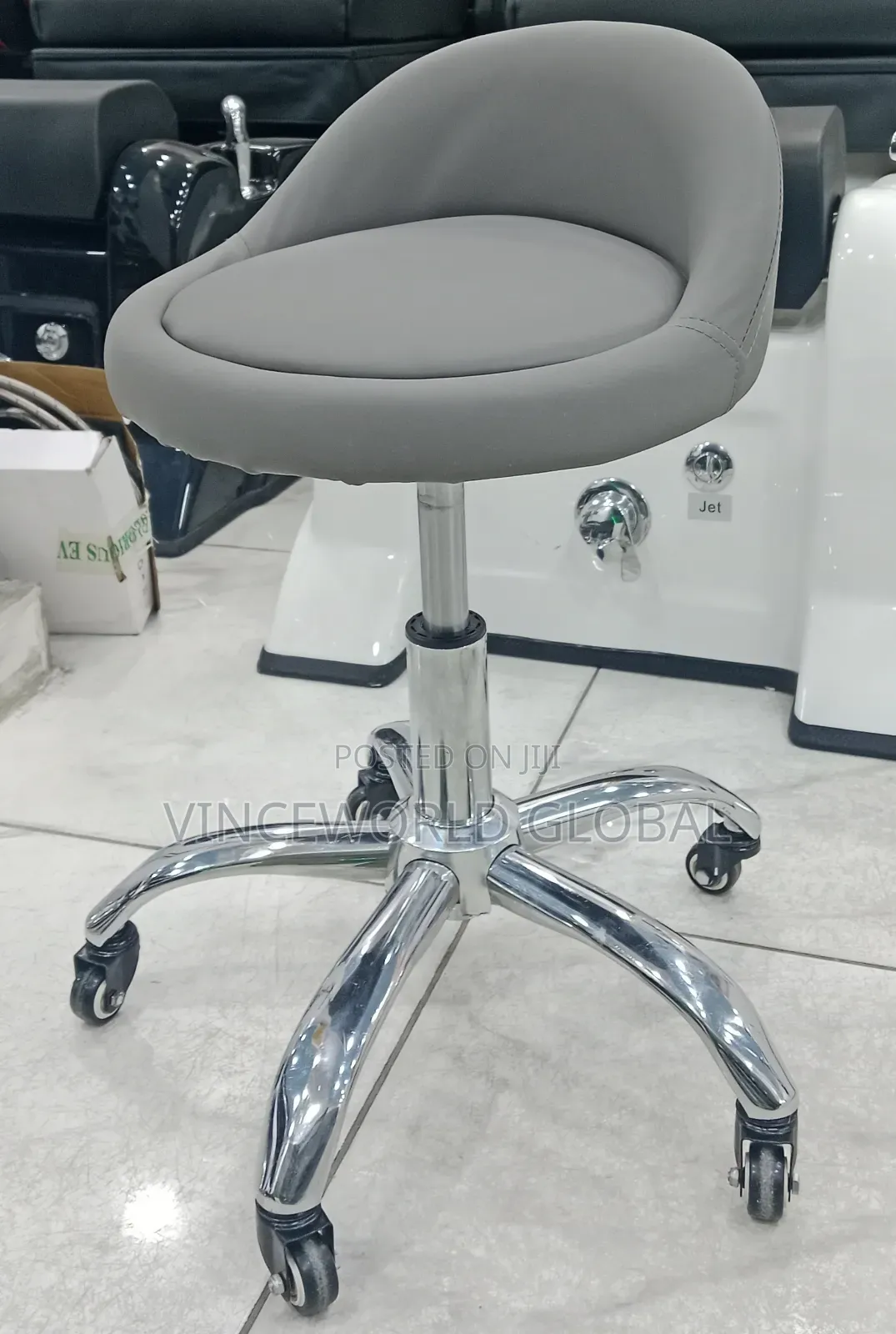 Pedicure Stool (Grey)