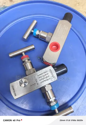 The Stainless Steel Double Block and Bleed Gauge Manifold Valves. 1/2