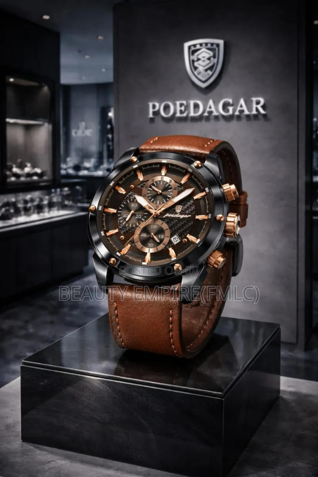 Luxury Poedagar Chronograph Wristwatch