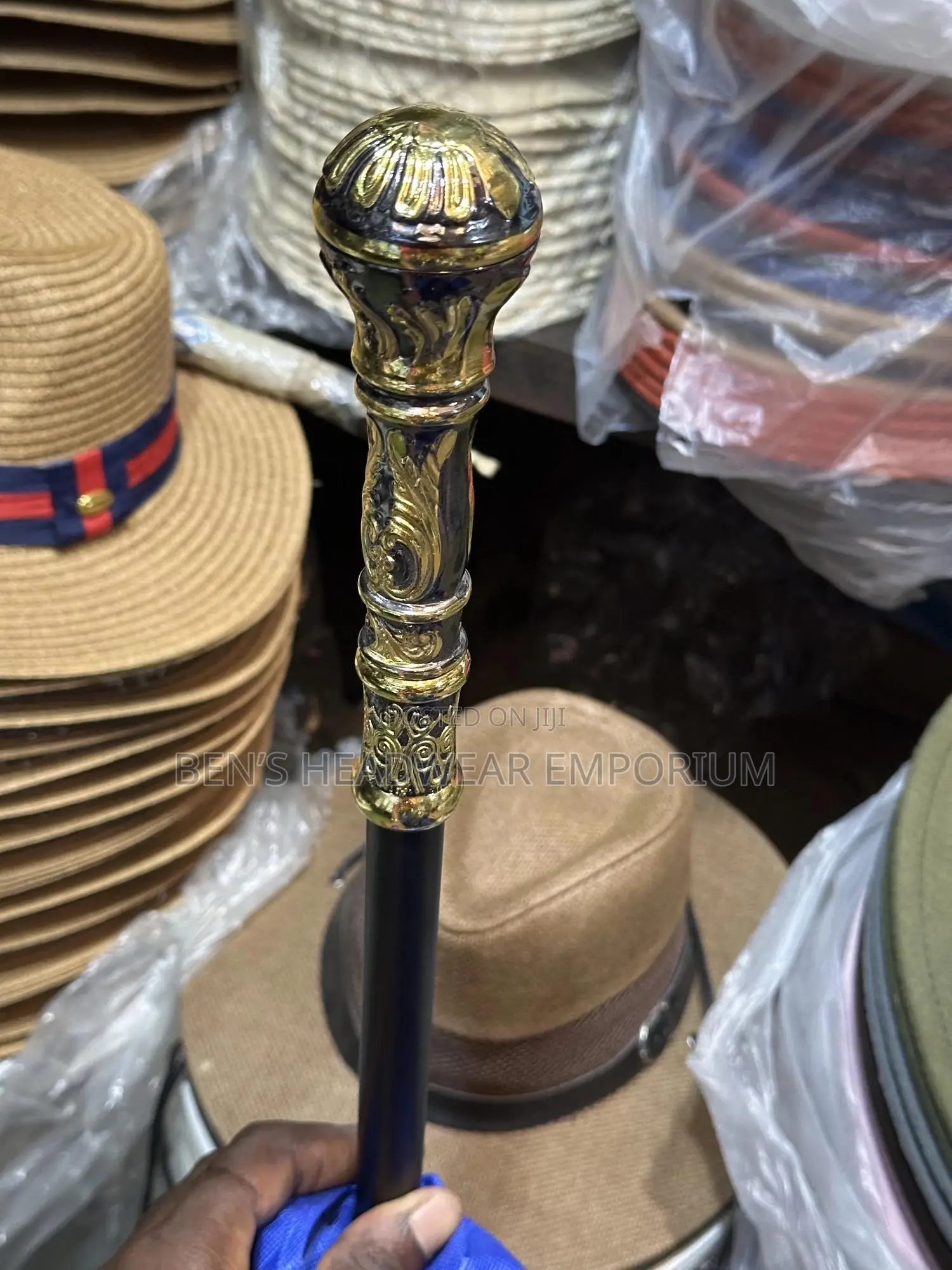 Gold Head Sword Walking Sticks