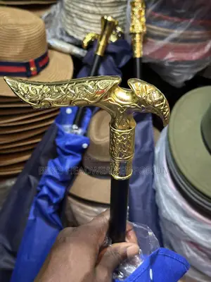 Gold Head Sword Walking Sticks