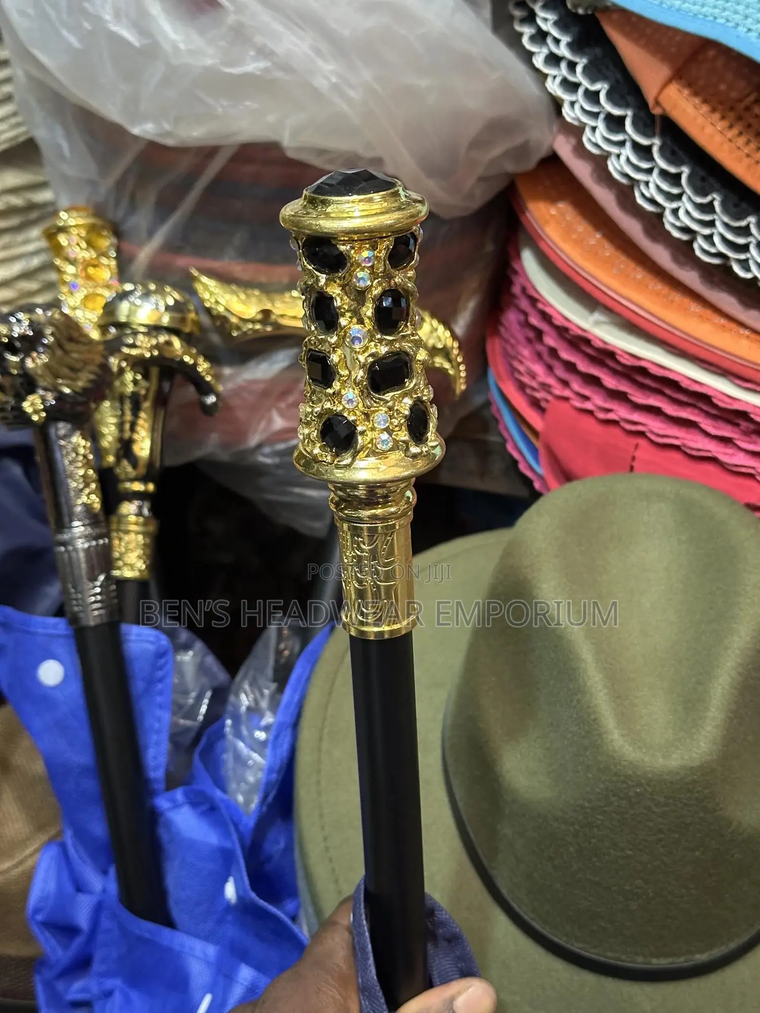 Gold Head Sword Walking Sticks