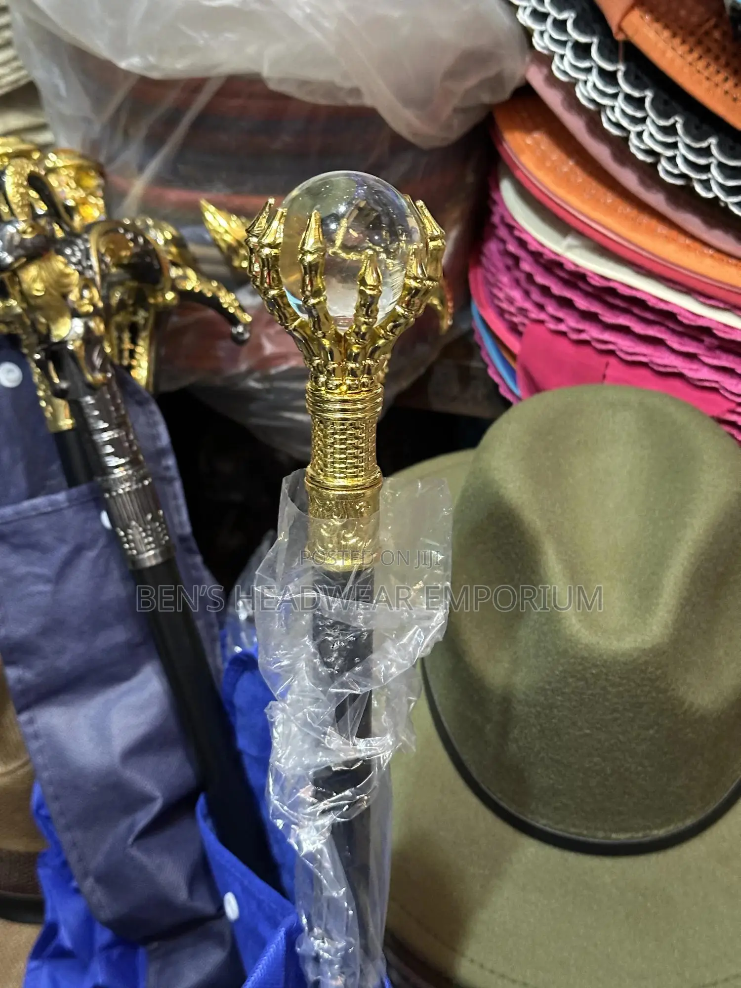 Gold Head Sword Walking Sticks